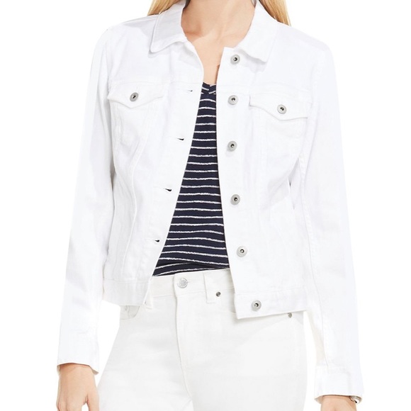 vince camuto white denim jacket